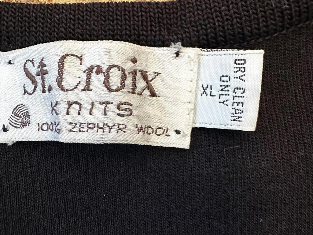 Vintage St. Croix Zephyr Wool Graphic Sweater L