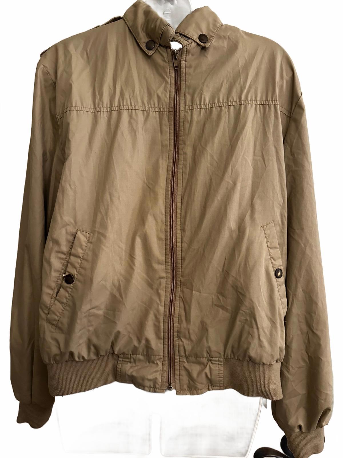 Vintage Haggar Tan Bomber Jacket Men M