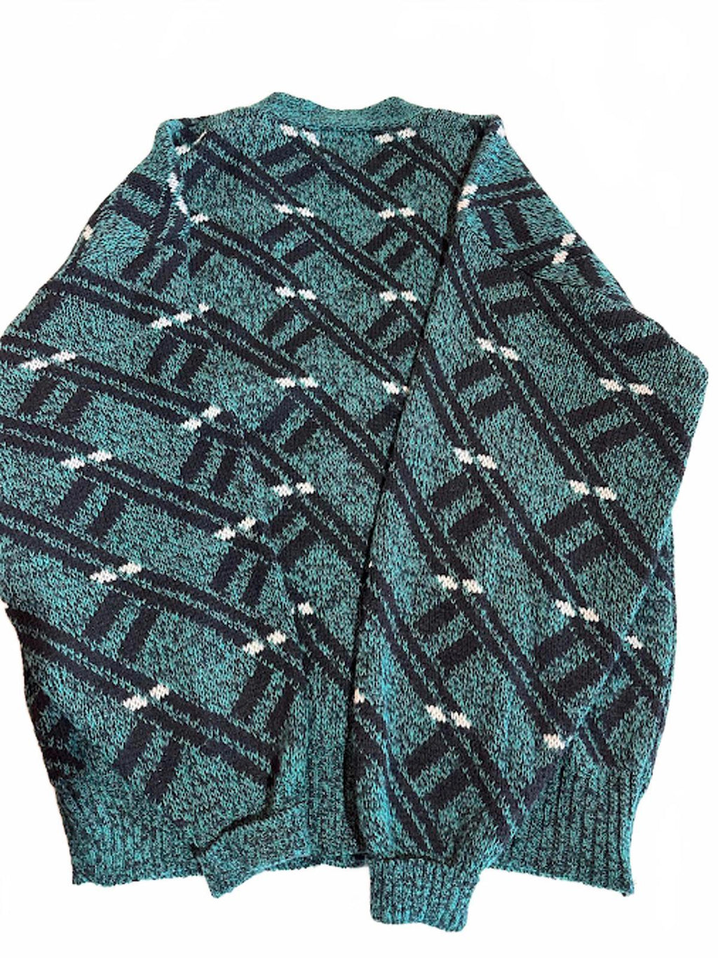 Vintage 90s Geometric Knit Sweater XL