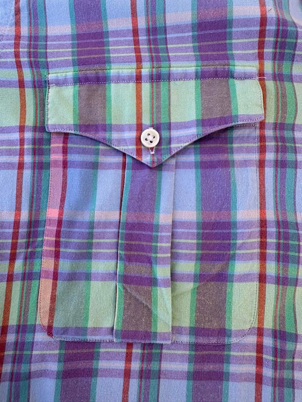 Polo Ralph Lauren Trim Military Plaid Shirt XL