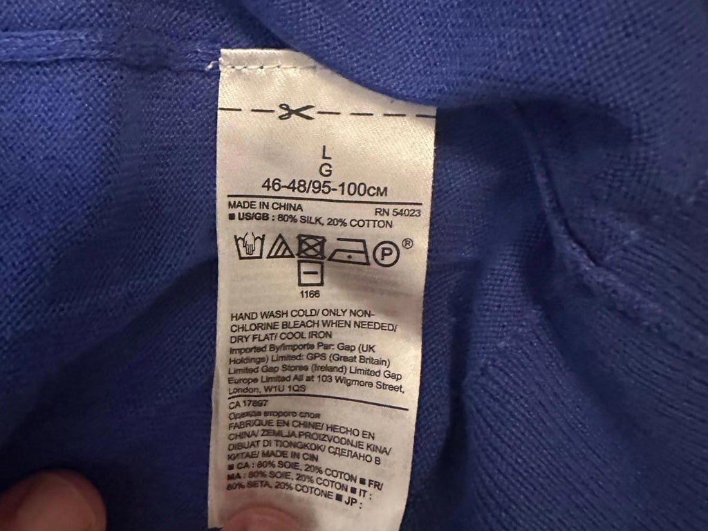 Banana Republic Blue Silk-Cotton Sweater L