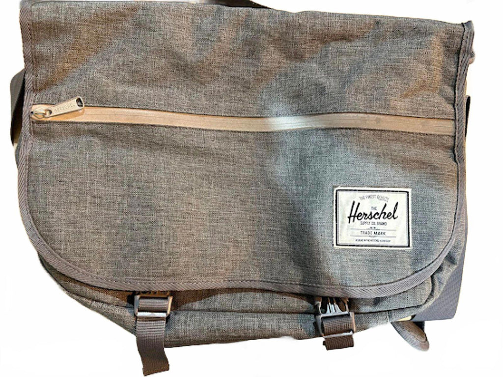 Herschel bag. 17x13x3. Red striped lining