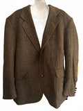 Pendleton Vintage Herringbone Tweed Blazer Leather Elbows