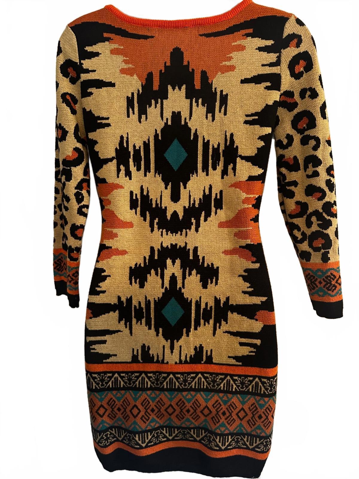 Flying Tomato Southwestern Knit Sweater Dress L