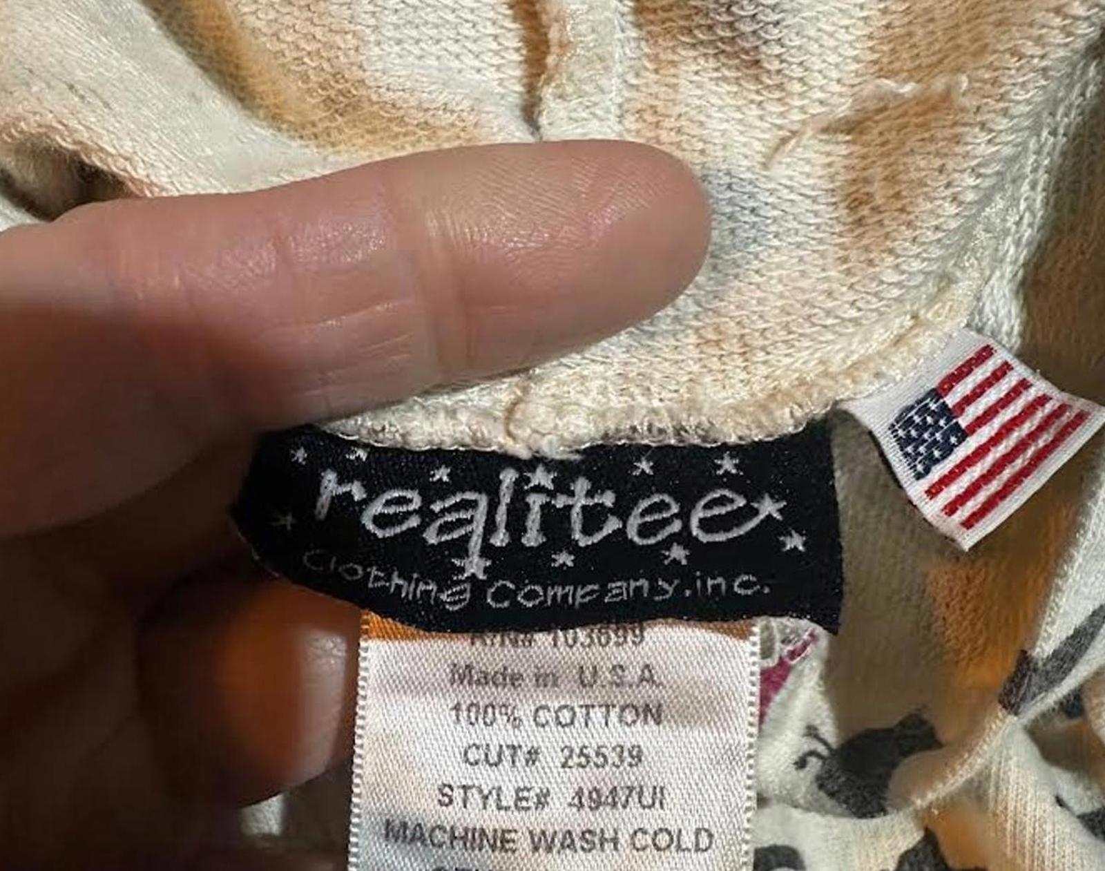 Realitee Bird Print Cropped Zip Hoodie USA Made