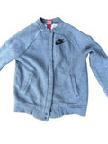 Nike Gray Snap-Front Fleece Jacket Size S – Classic Logo – Soft Lining