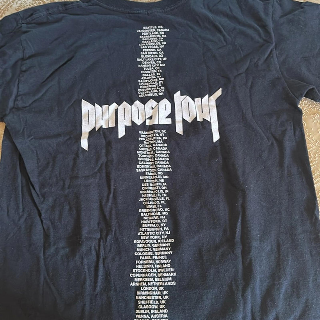 Justin Bieber Purpose Tour T Shirt Black M