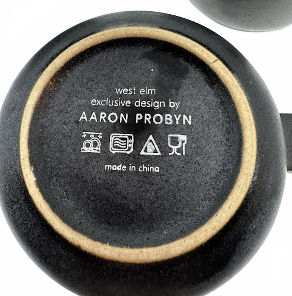 West Elm Aaron Probyn Mugs Set of 3 Black