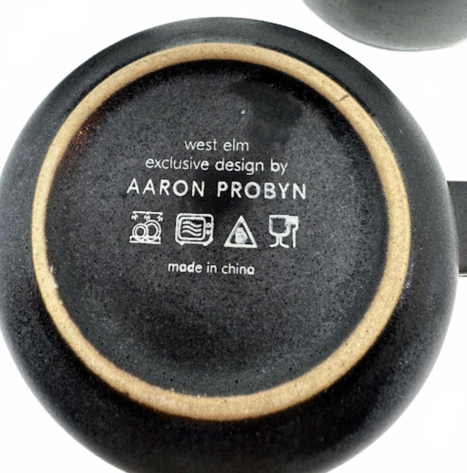 West Elm Aaron Probyn Mugs Set of 3 Black