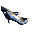 Ann Taylor Navy & Tan Cap Toe Heels Size 7
