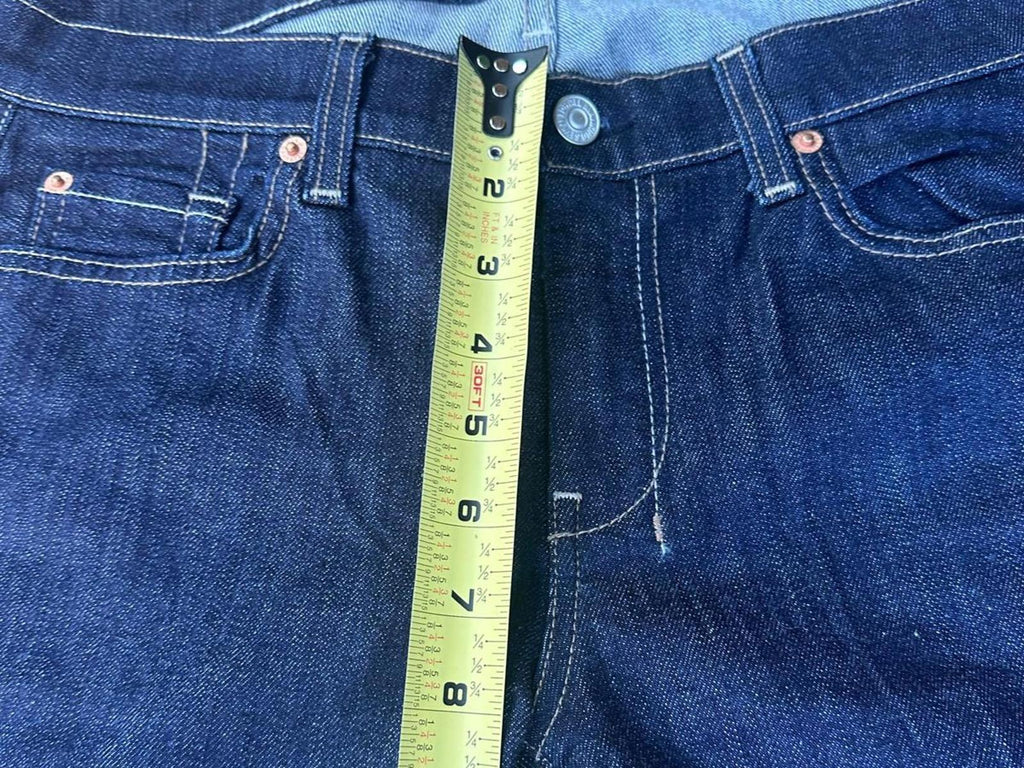 7 For All Mankind “Dojo” Dark Indigo Flare Jeans – Size 31