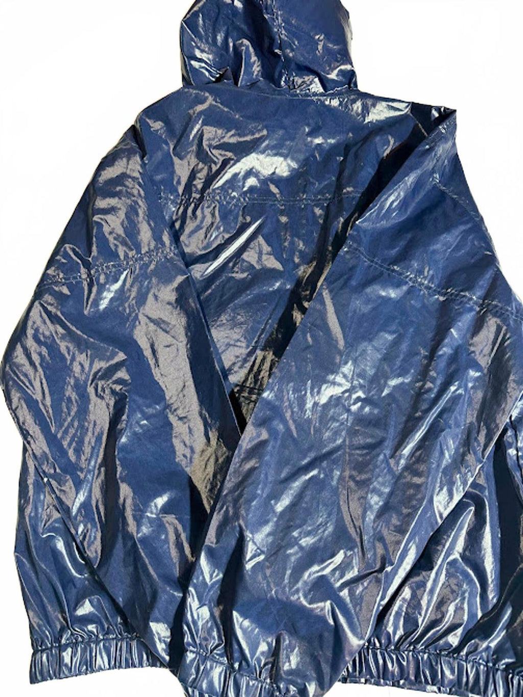 Vintage Izod Lacoste Shiny Blue Windbreaker Jacket