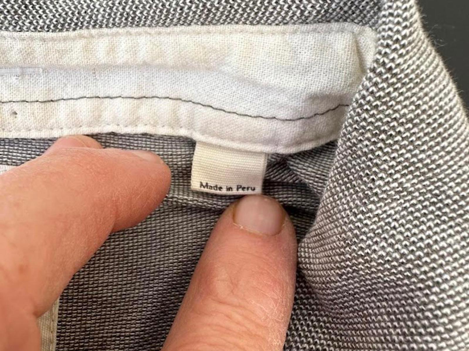 Billy Reid Gray Polo Shirt Made in Peru M
