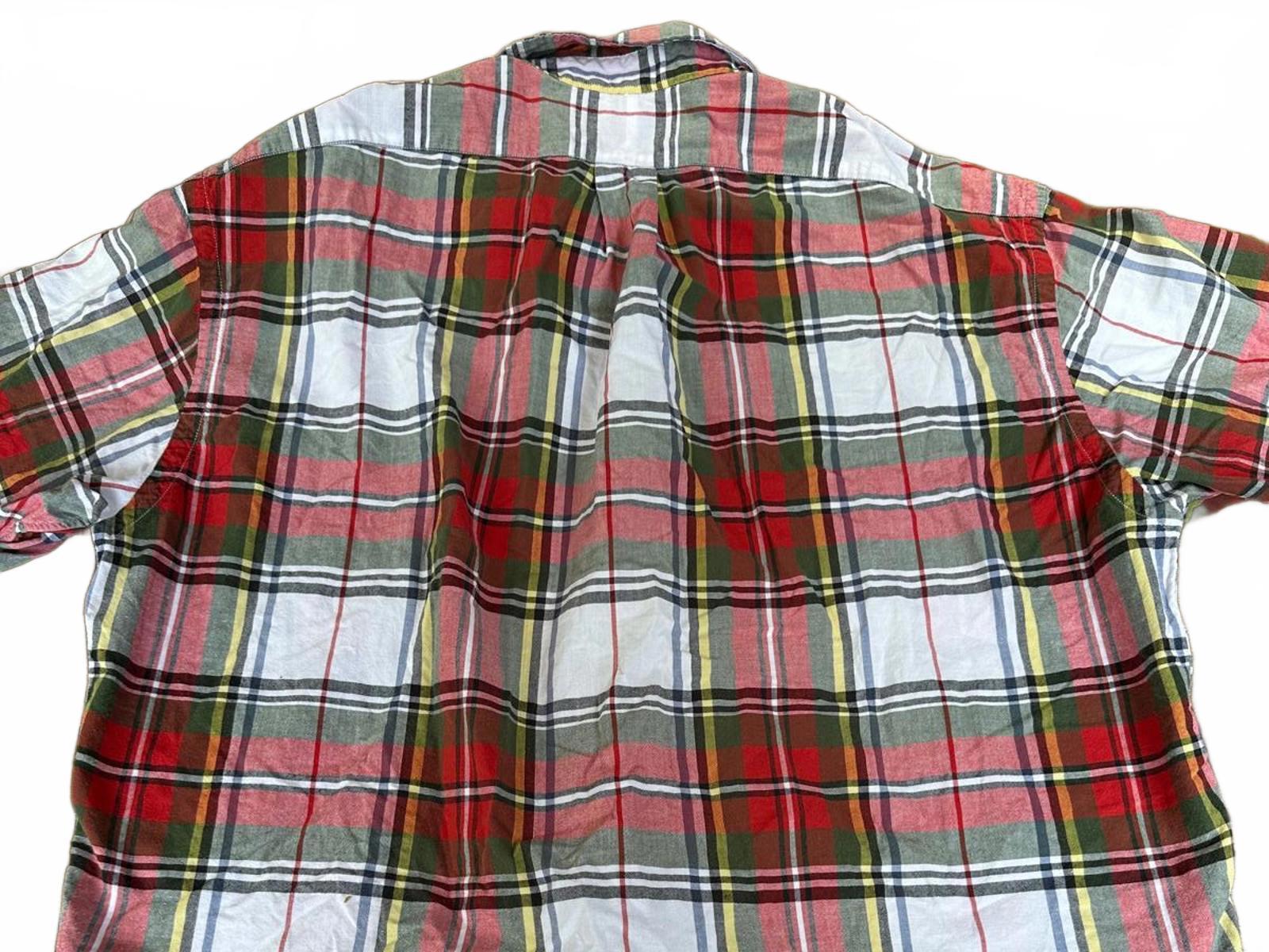 Polo Ralph Lauren Men’s Large Shirt Plaid Tartan Red Green