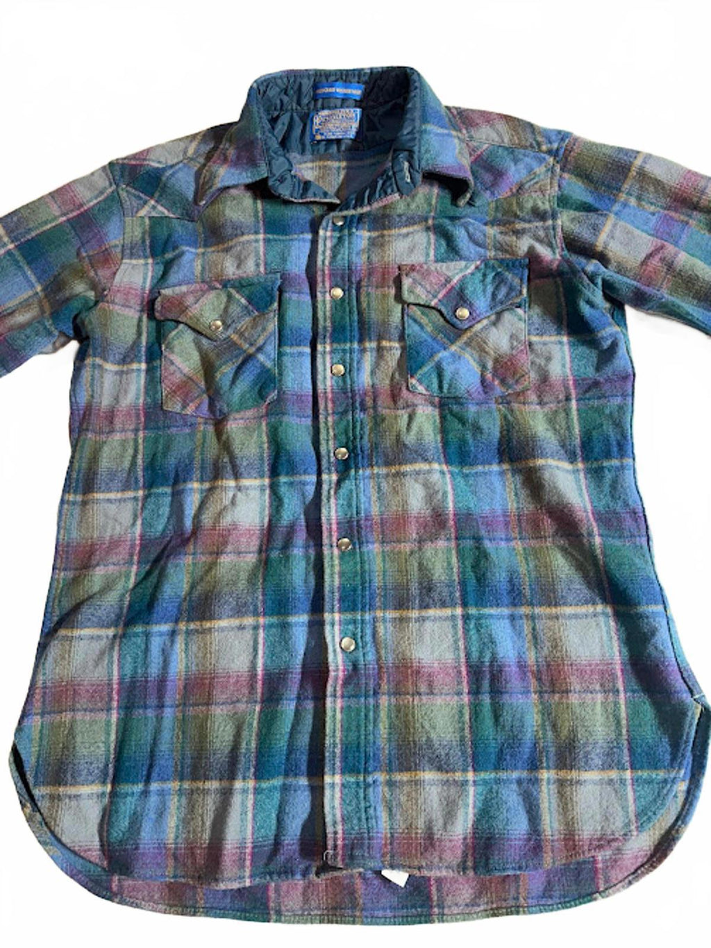 Vintage Pendleton Western Wool Snap Shirt Made USA