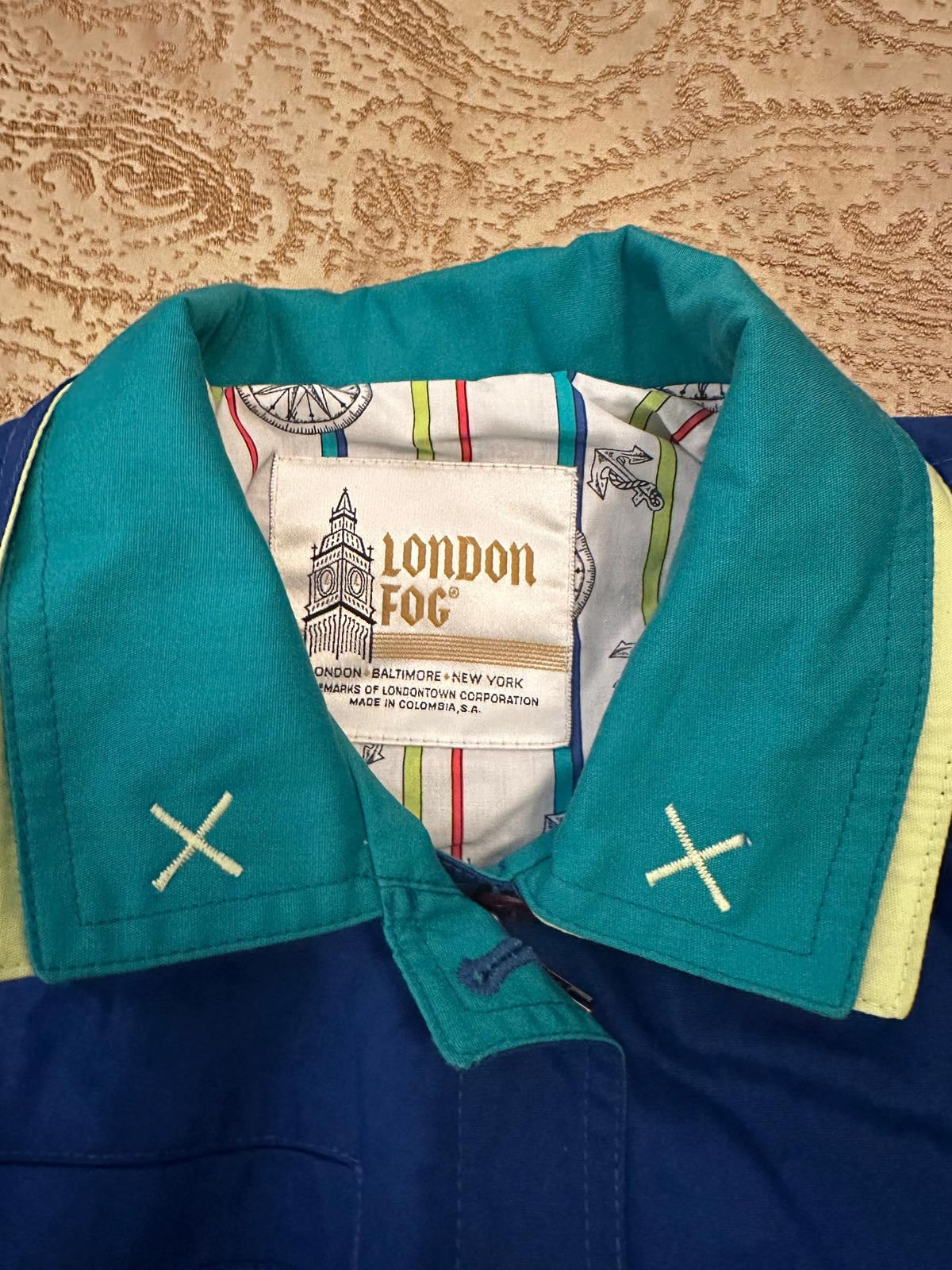 Vintage London Fog Colorblock Jacket Small Made in Colombia