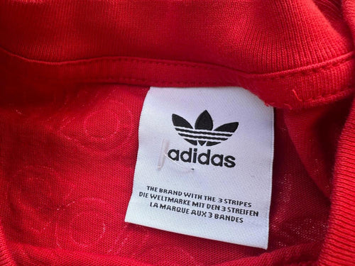 Adidas Originals Trefoil All-Over Logo Tee — Red/White  Fits Men’s S (Women’s M)