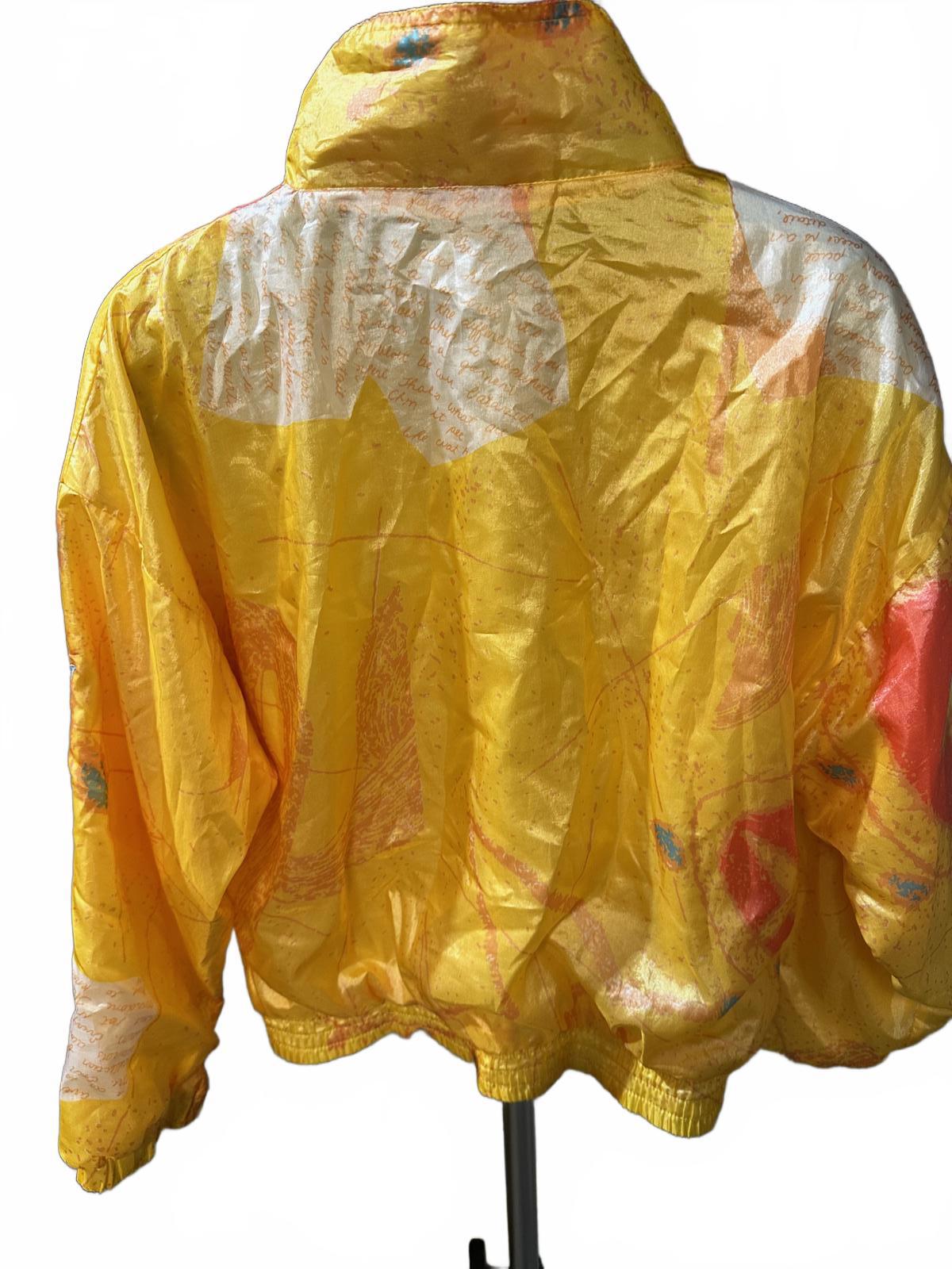 Vintage IXSPA by Jamie Sadock Yellow Abstract Jacket S/M