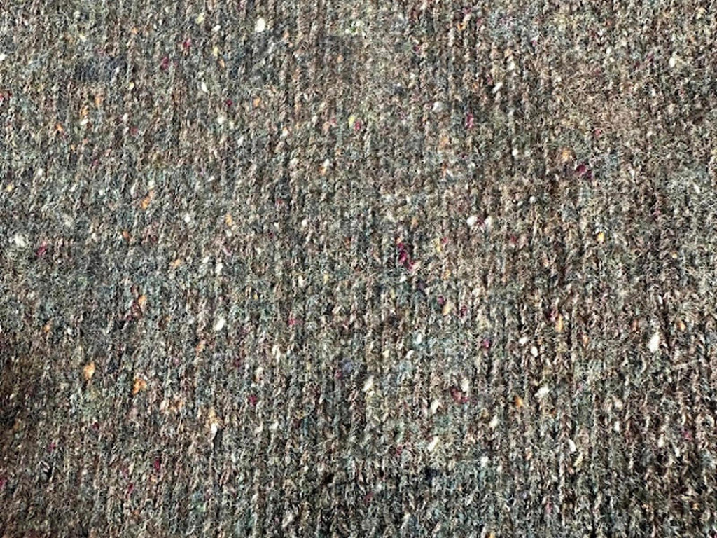 Orvis Wool Tweed Fleck Knit Sweater Olive Brown M