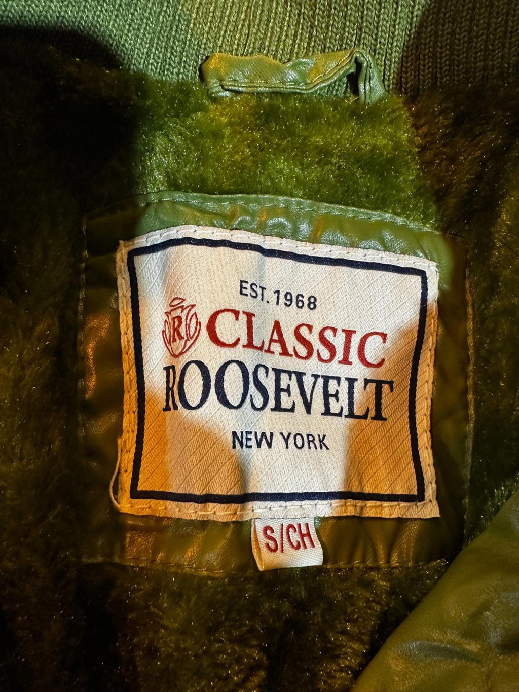 Vintage Classic Roosevelt NY Quilted Jacket S Green