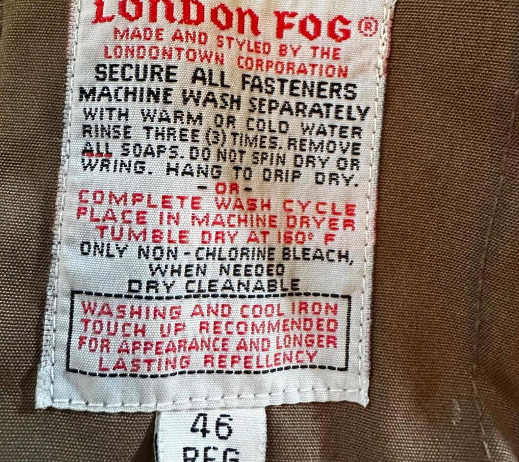 London Fog Brown Bomber Jacket Zip-Out Liner 46R