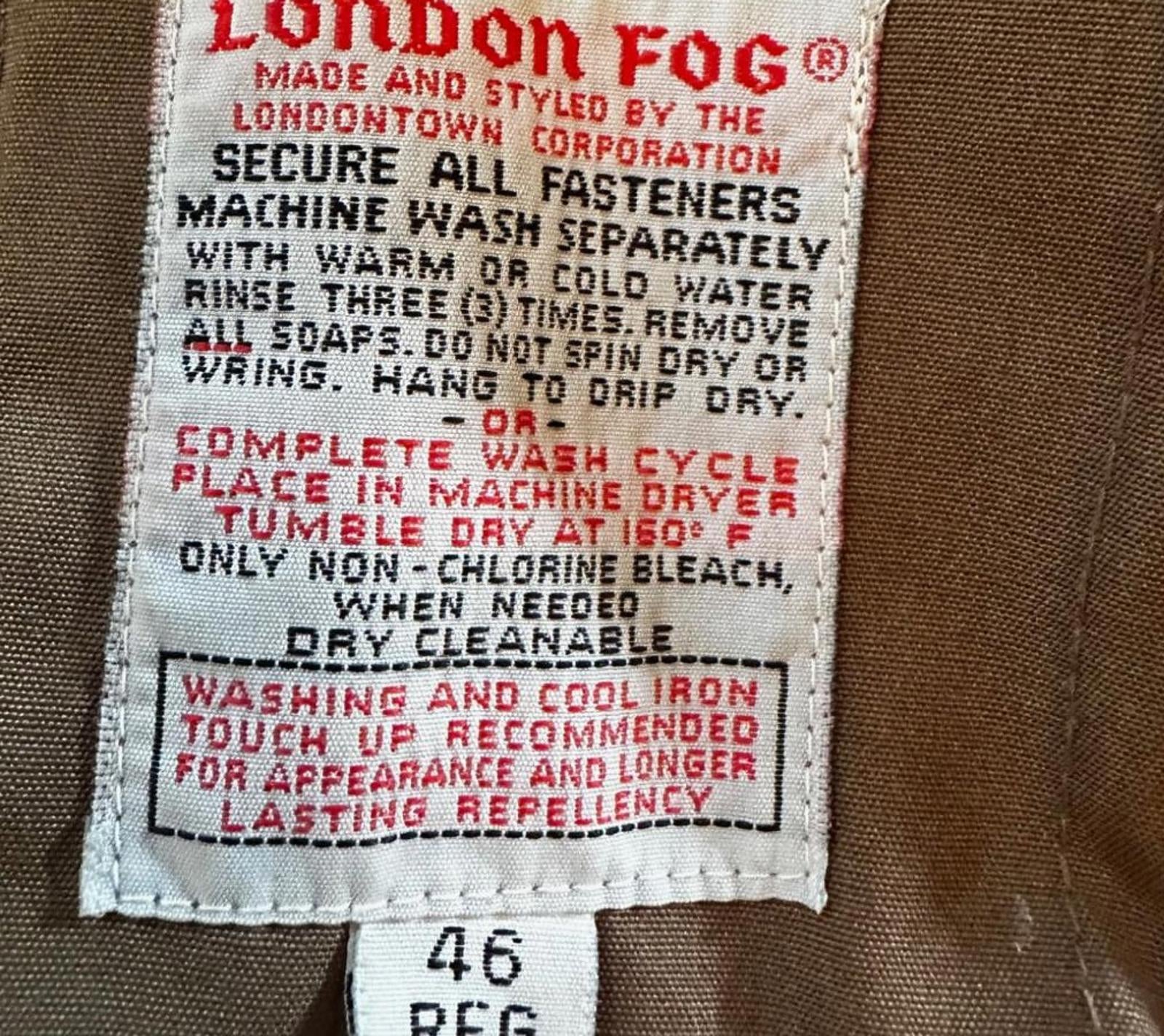 London Fog Brown Bomber Jacket Zip-Out Liner 46R