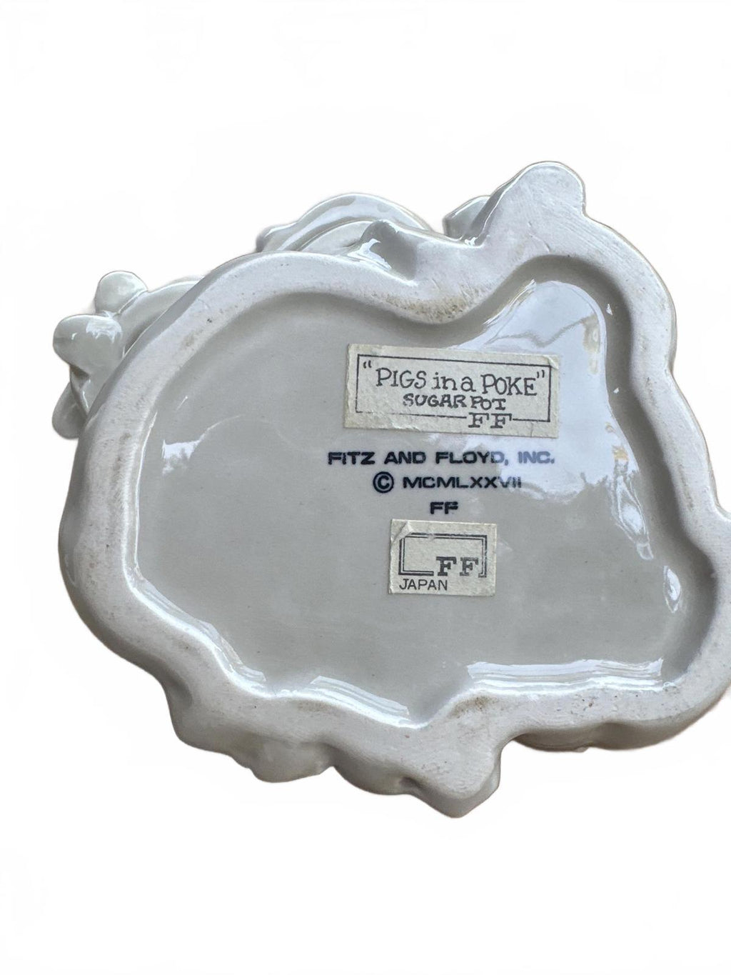 Fitz and Floyd “Pigs in a Poke” Ceramic Figurines Set (1976–1977)