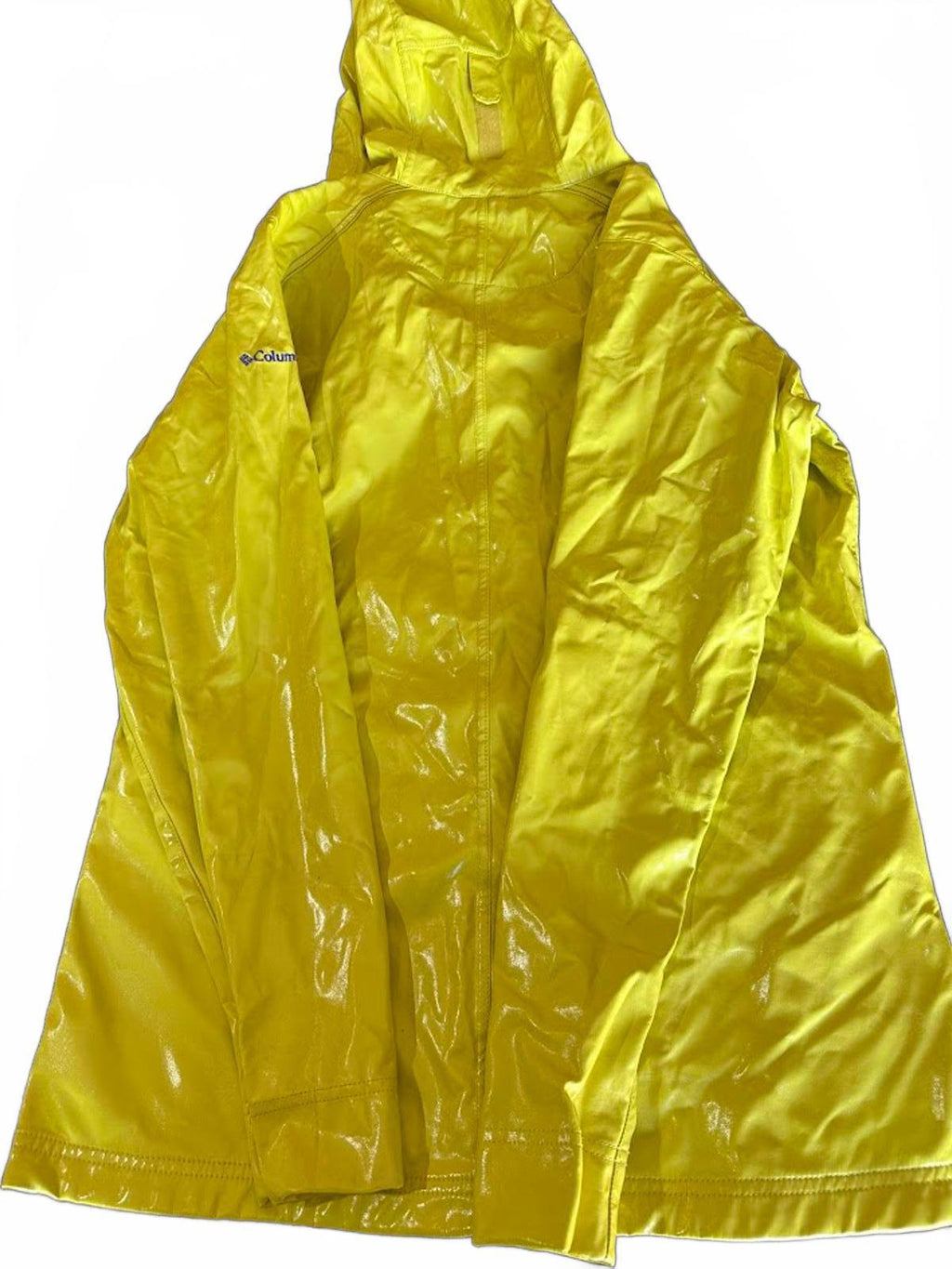 Columbia Yellow Hooded Rain Jacket Youth 18/20