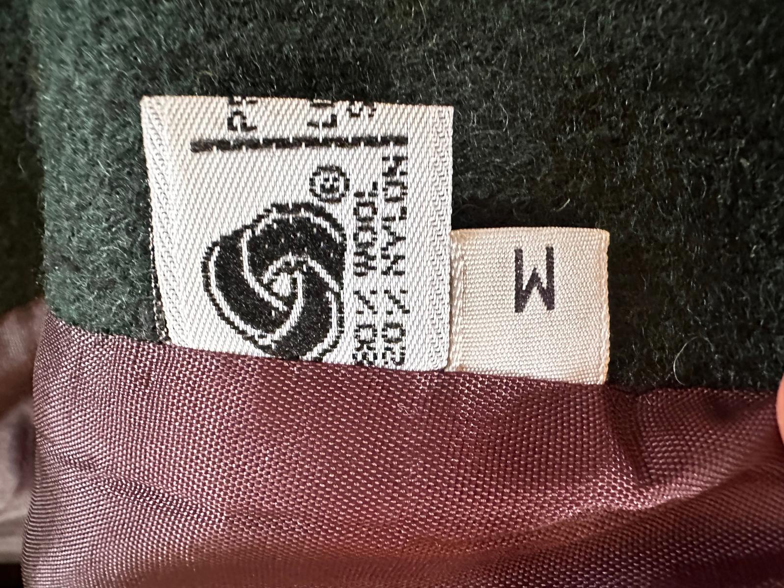 Vintage Braetan USA Made Colorblock Wool Coat Hooded 80s 90s Oversized M