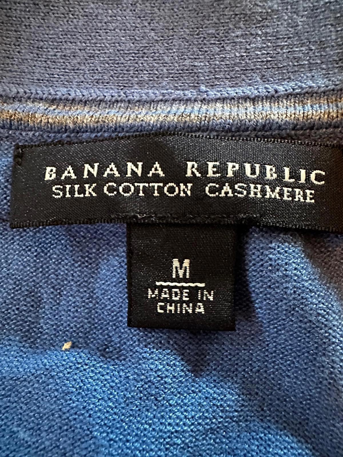 Banana Republic Silk Cotton Cashmere V-Neck Sweater M