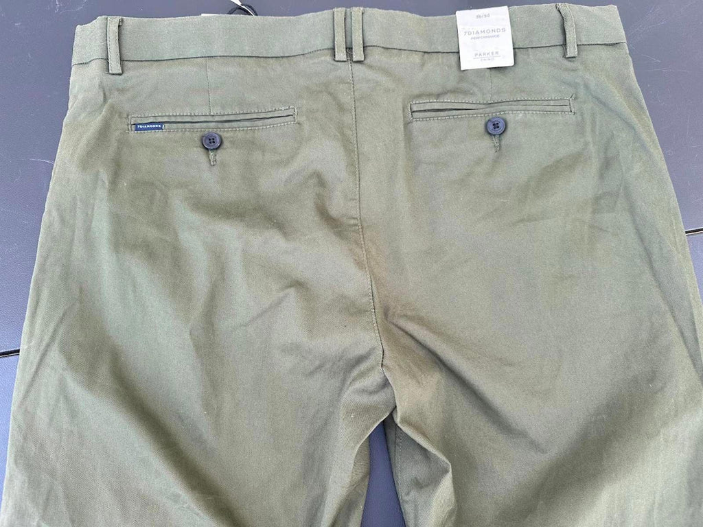 7 Diamonds Olive Performance Pants 36x30 NWT