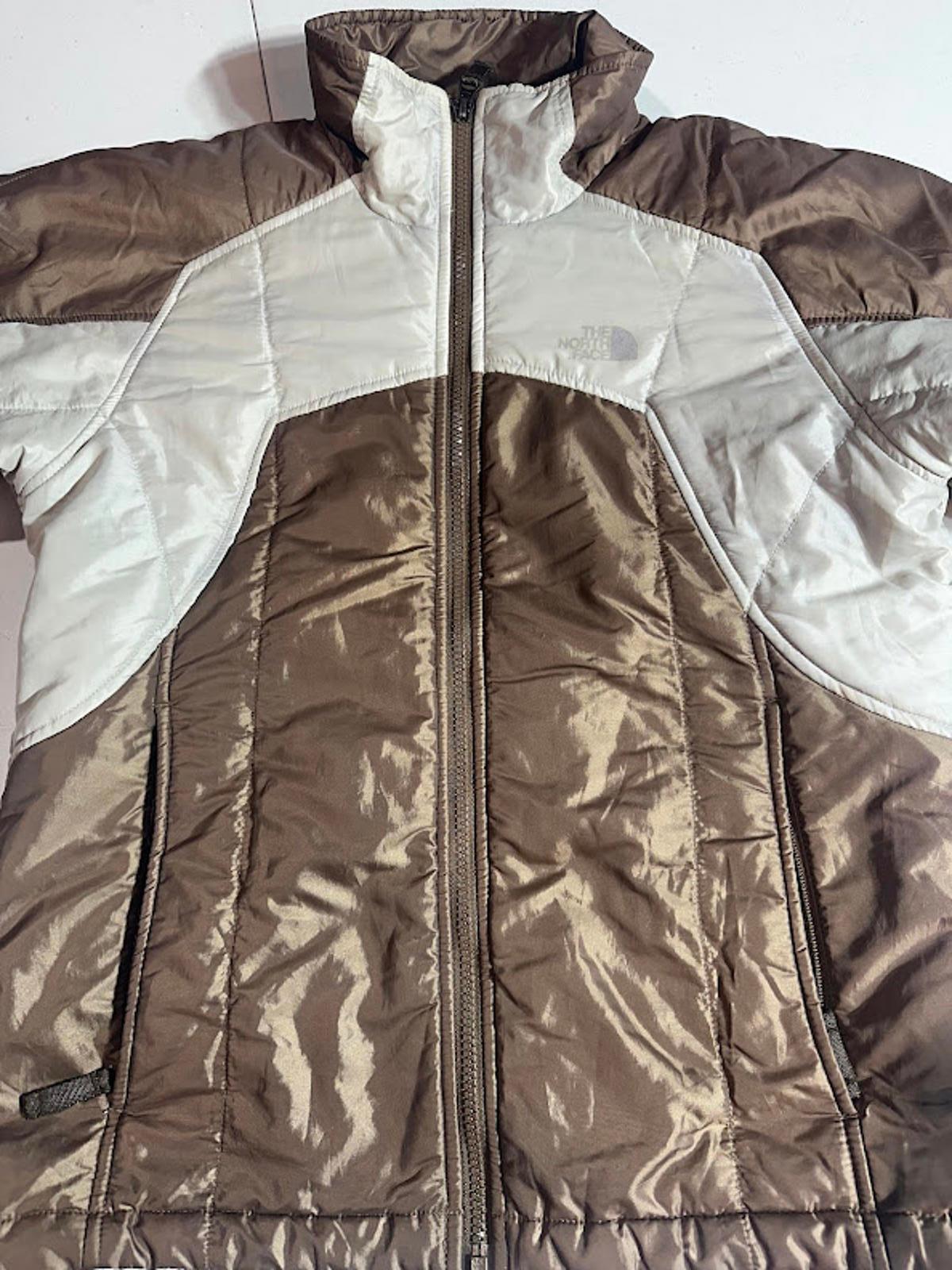 The North Face Y2K Brown Cream Puffer Jacket Women M