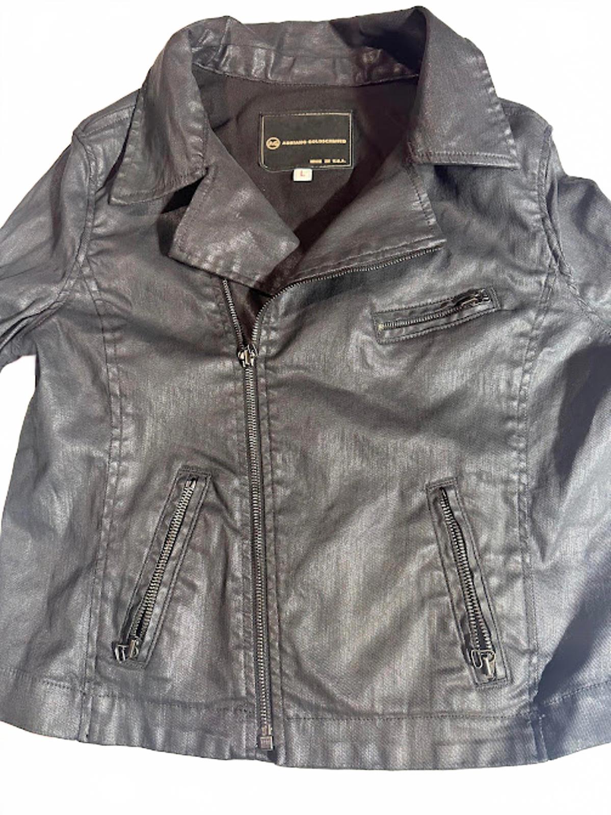 Adriano Goldschmied coated cotton biker-style jacket