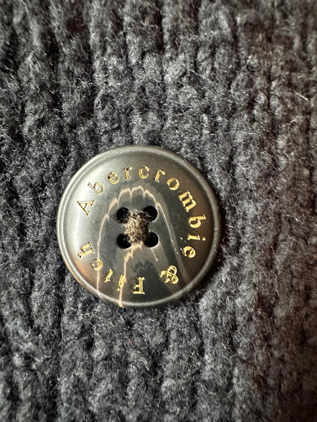 Abercrombie & Fitch Navy Knit Button Cardigan M