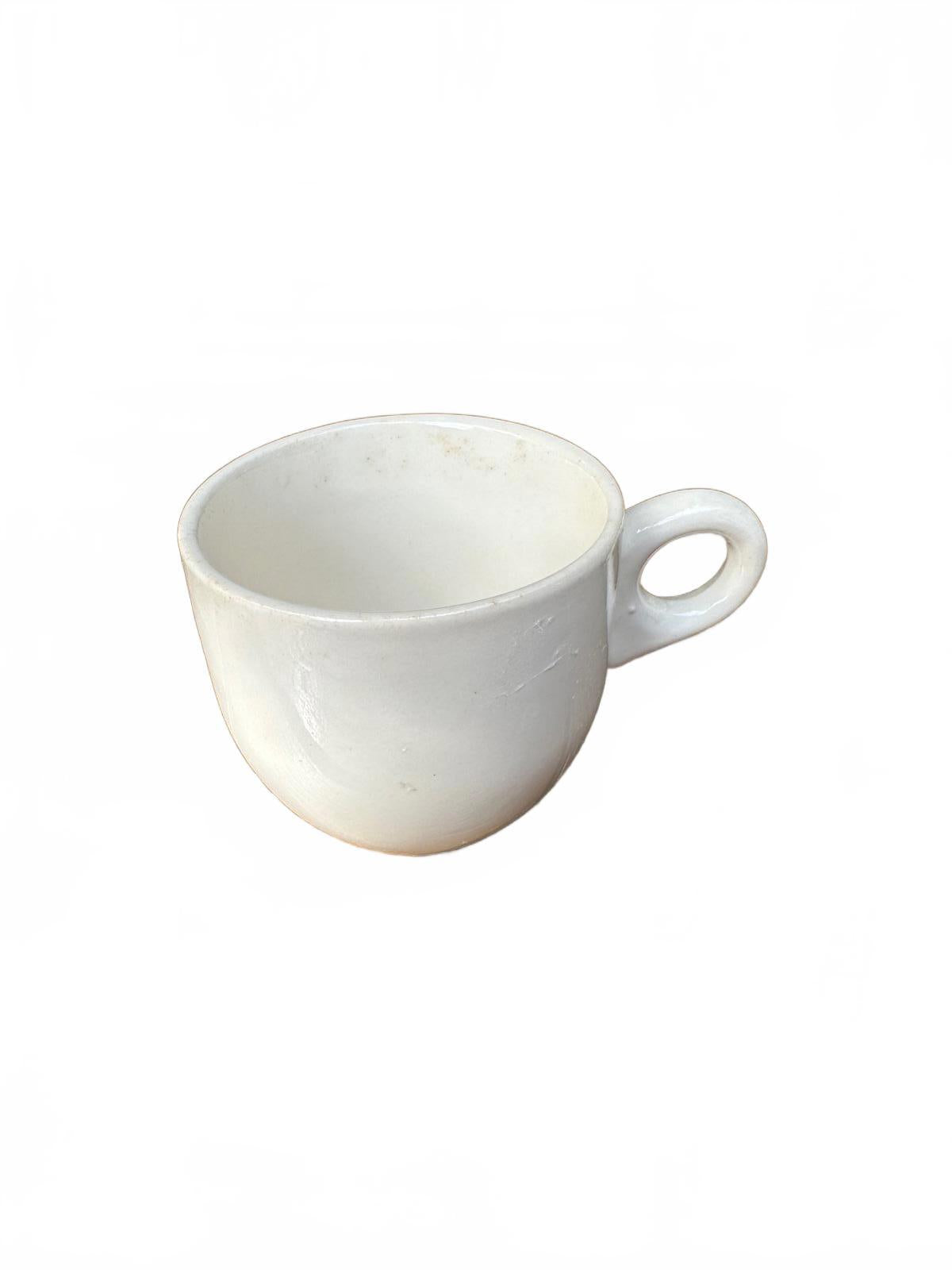 Vintage white restaurant-ware demitasse / espresso cup, impressed “USA”