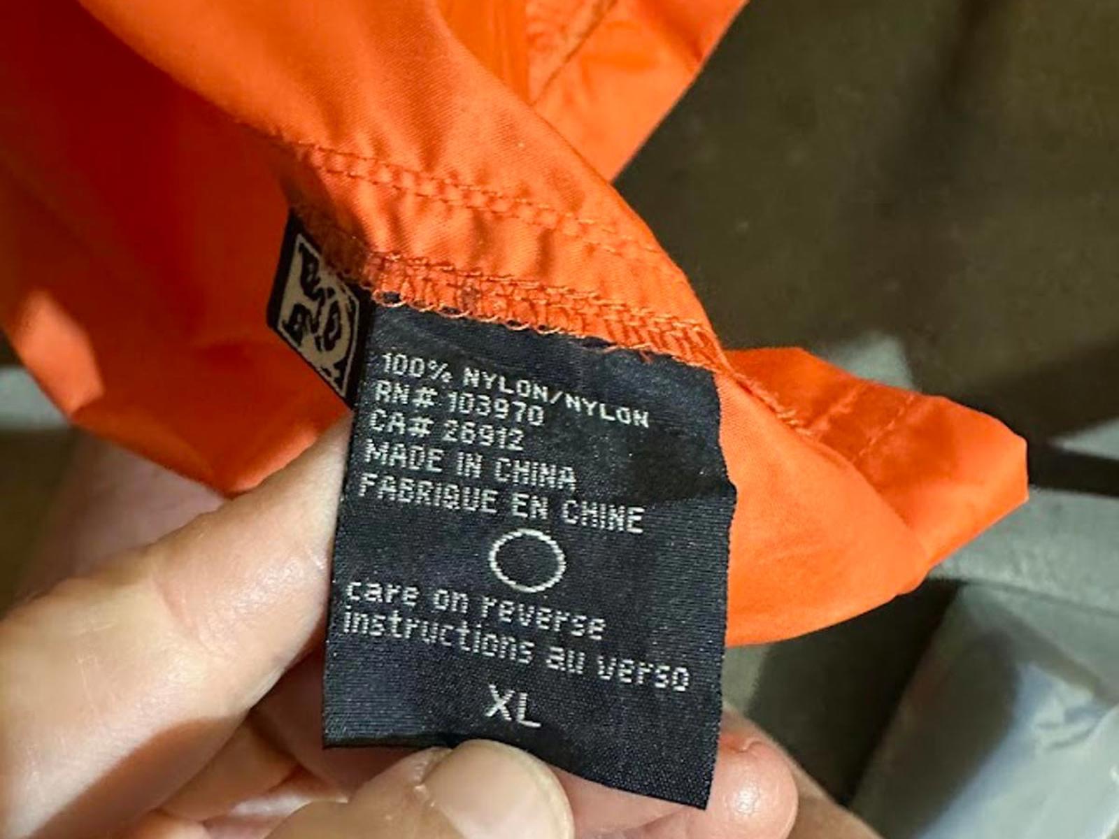 Obey Propaganda Hooded Nylon Jacket XL Orange
