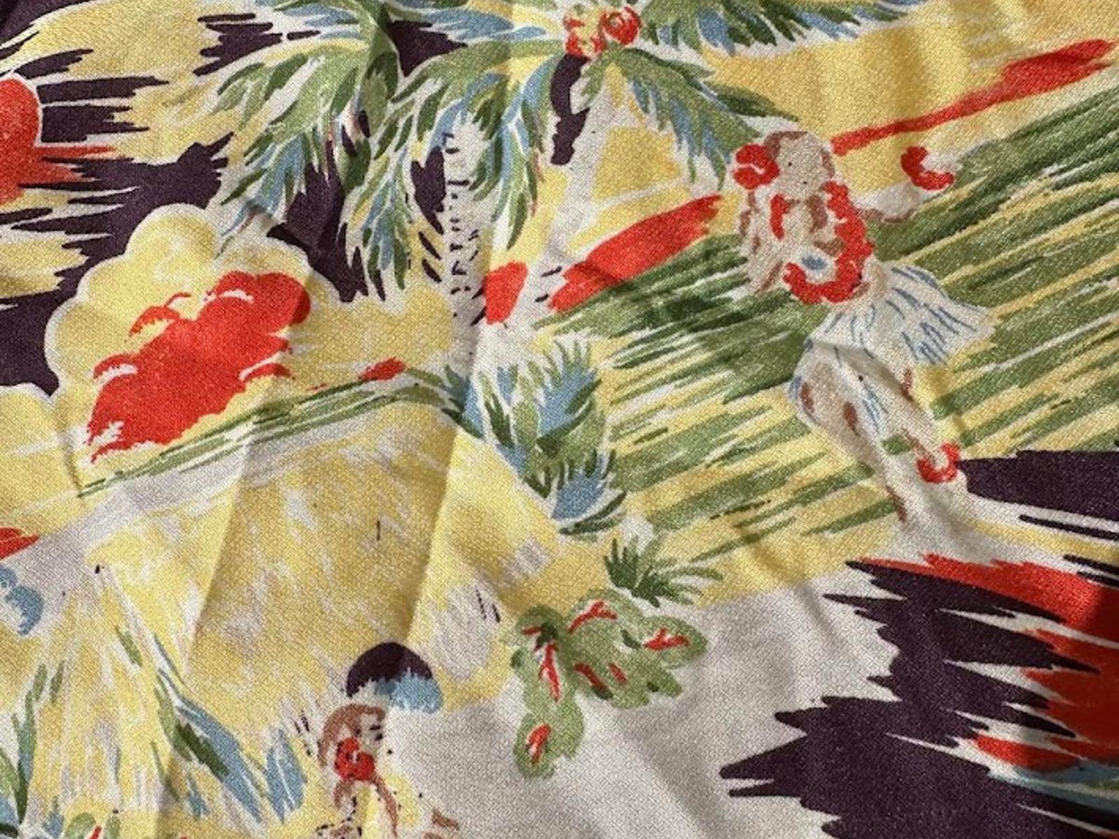 Vintage Kennington Hawaiian Shirt XL Tiki Print