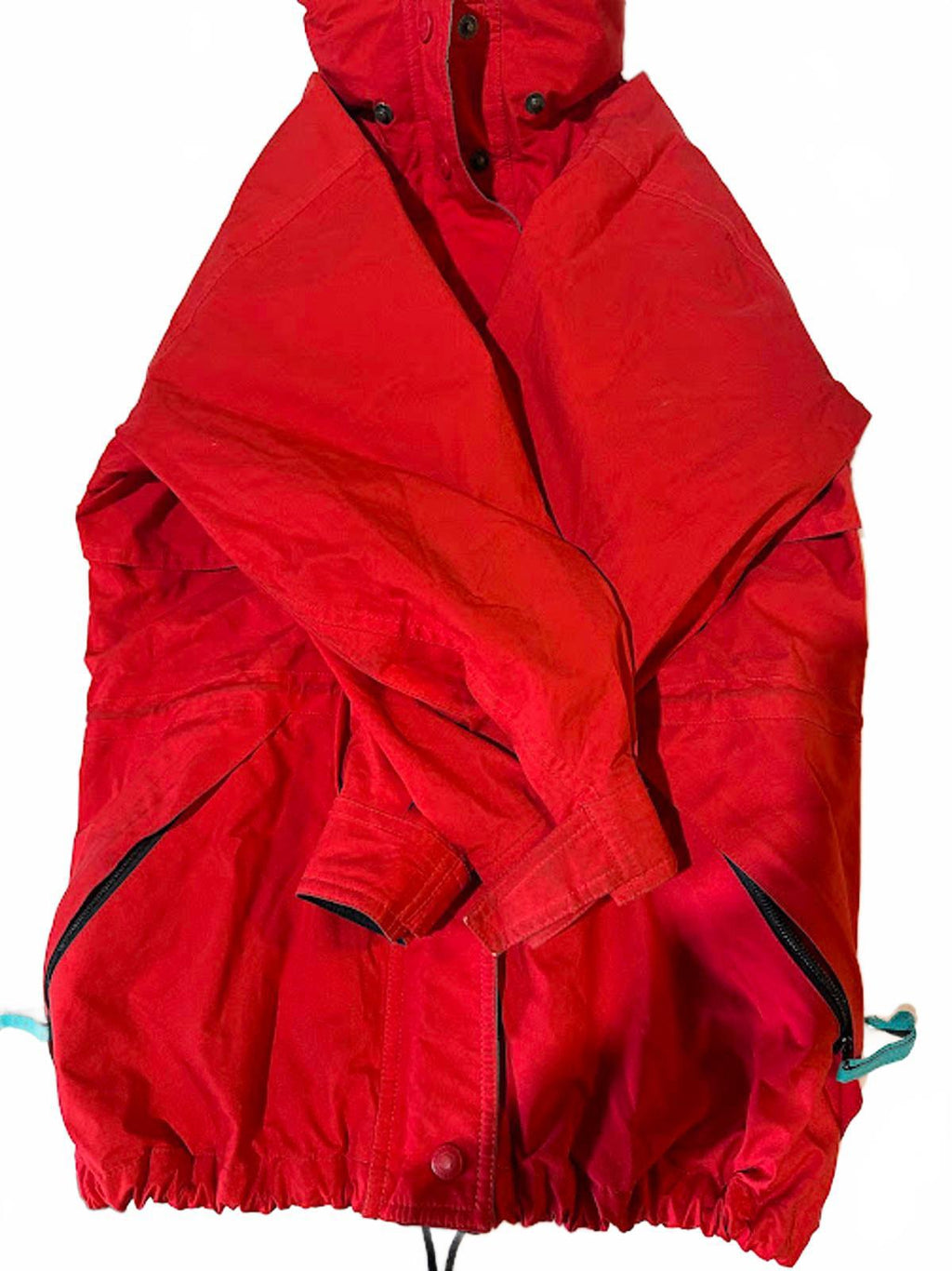 Vintage Eddie Bauer Red Ski Jacket Hooded 90s Small