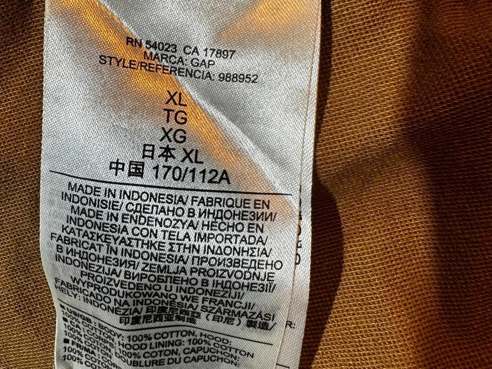 GAP XL Tan Utility Jacket Hooded Cotton Parka