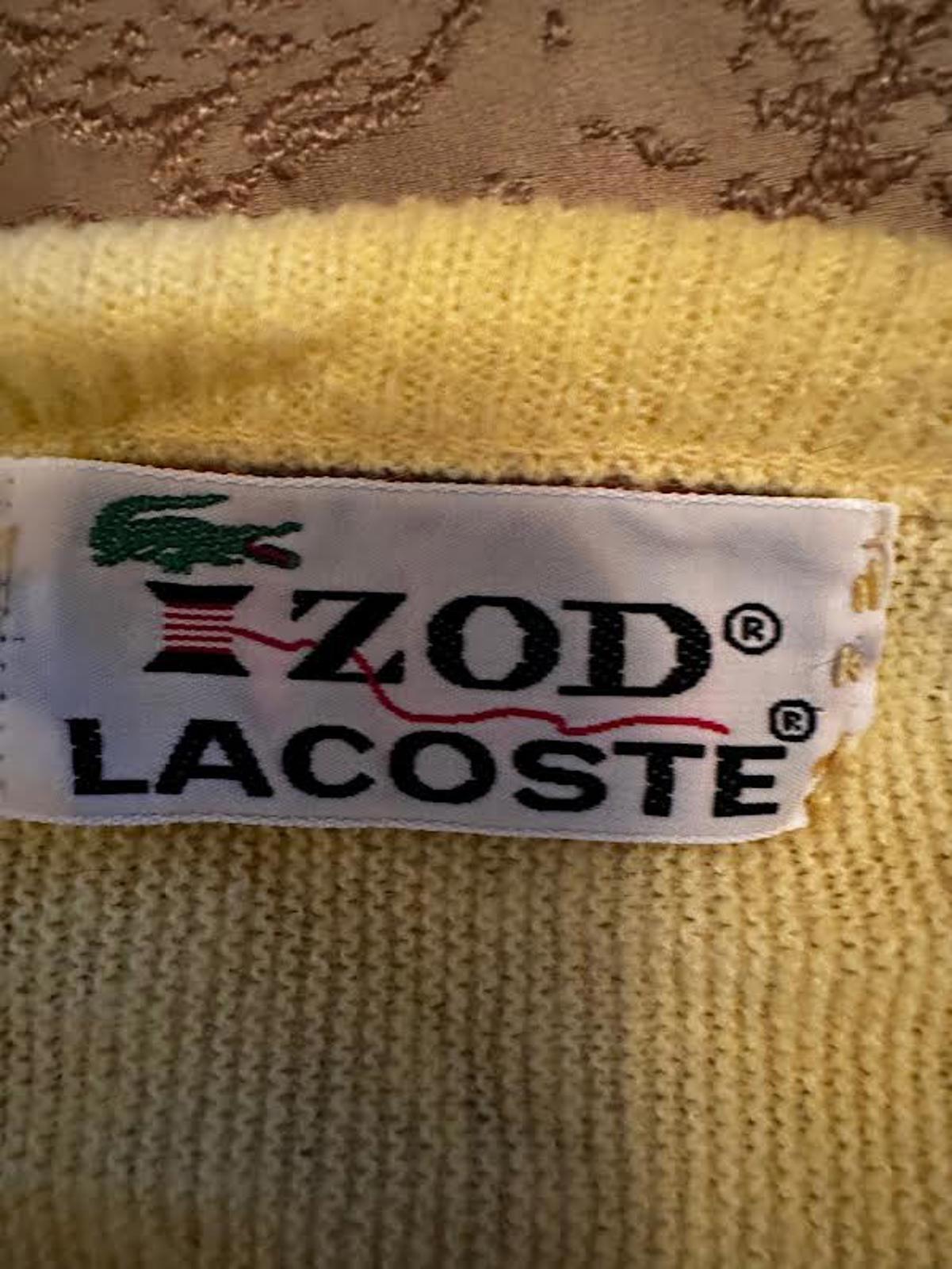 Vintage IZOD Lacoste Yellow V-Neck Cotton Sweater