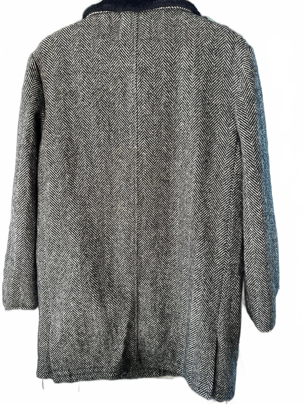 Vintage W. Derby of San Francisco Wool Herringbone Overcoat