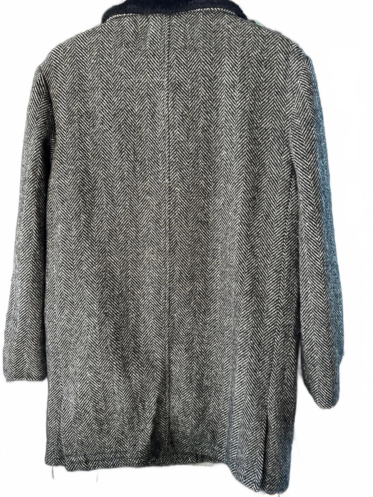 Vintage W. Derby of San Francisco Wool Herringbone Overcoat