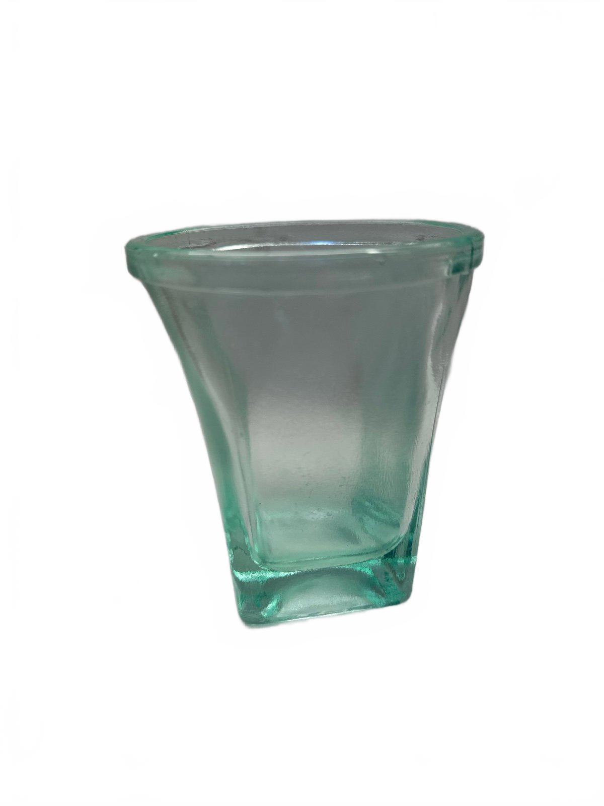 Vintage Green Glass Tumbler Vase 4"