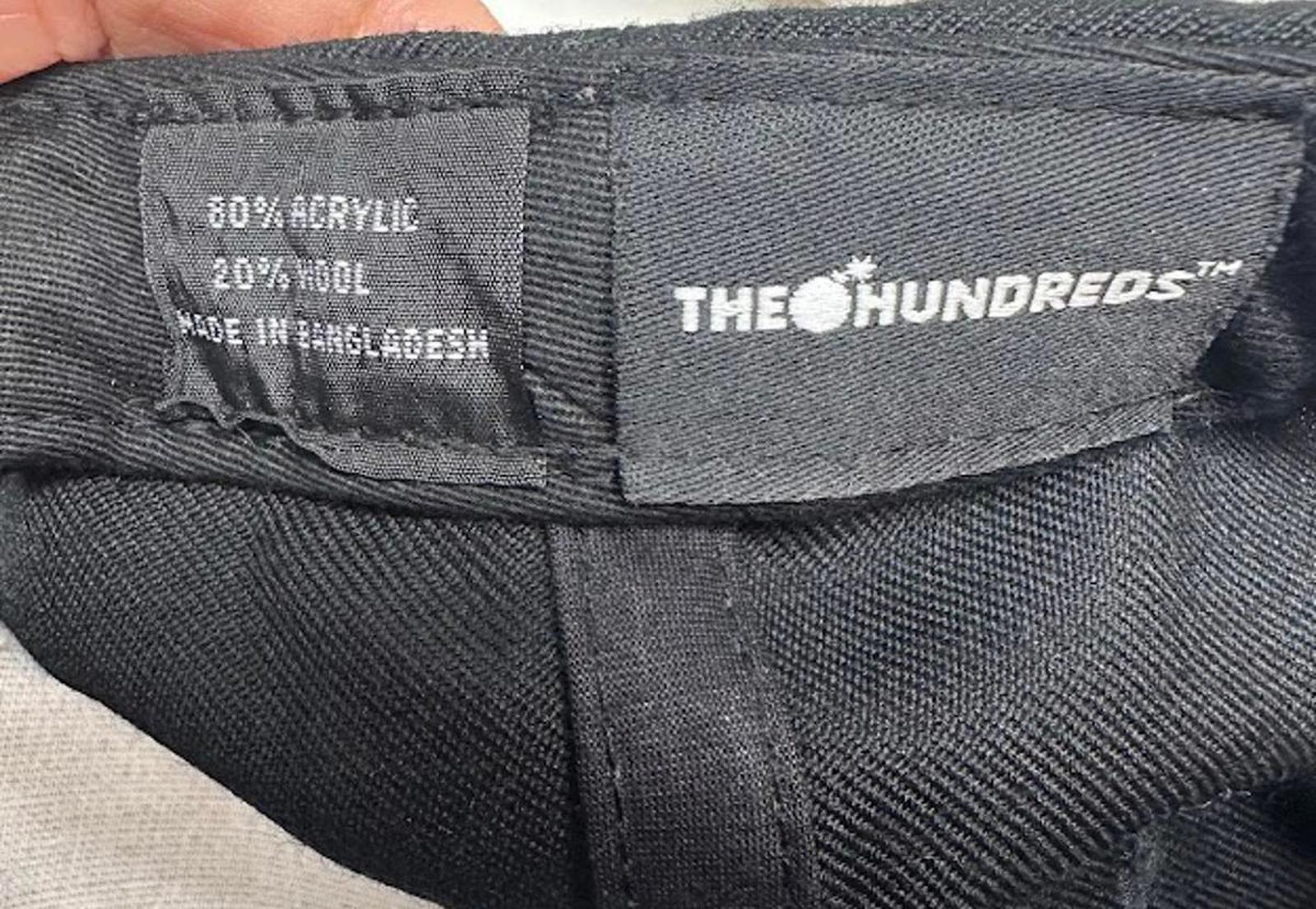 The Hundreds Black Snapback Hat Bomb Logo
