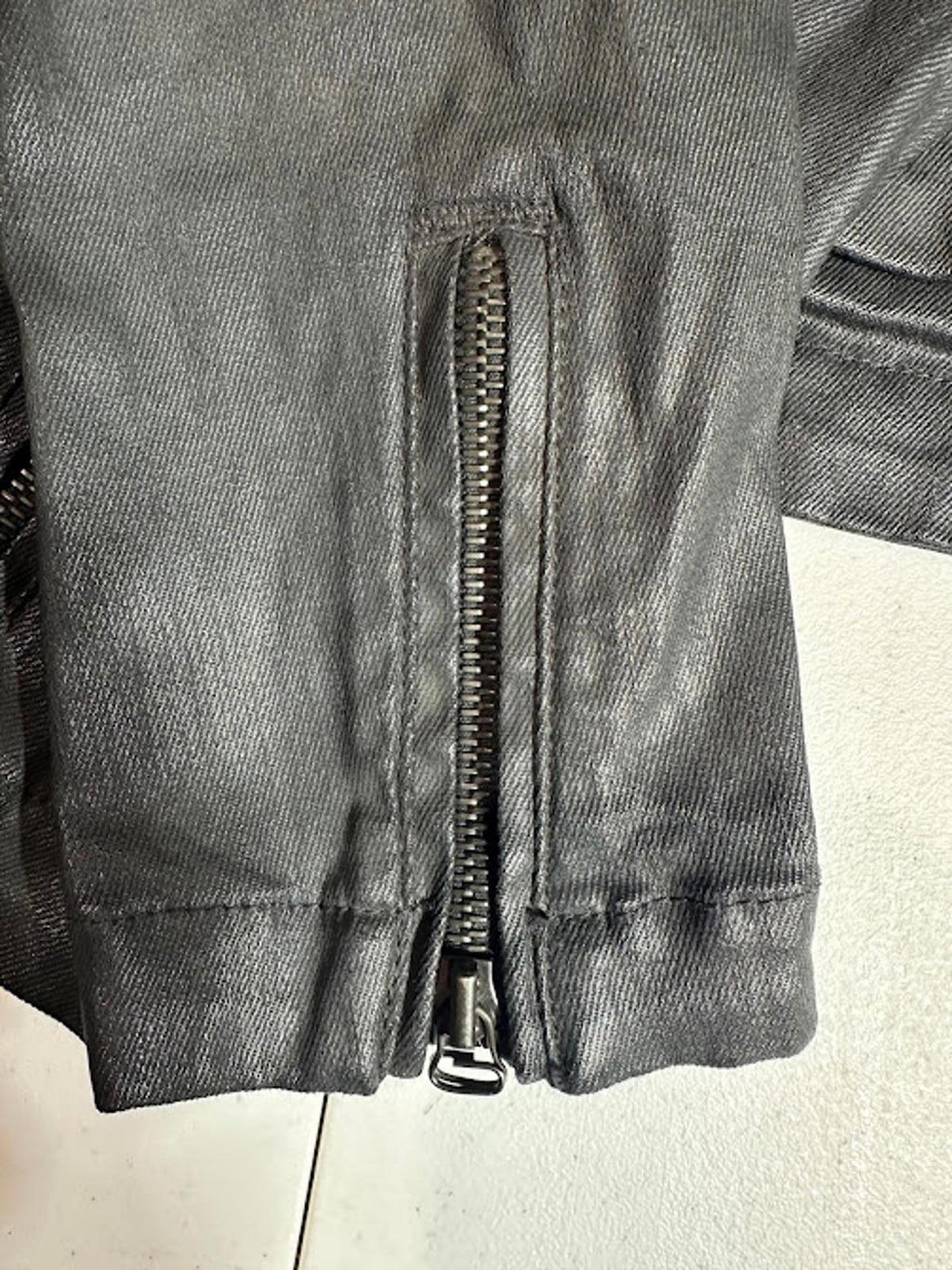 Adriano Goldschmied coated cotton biker-style jacket