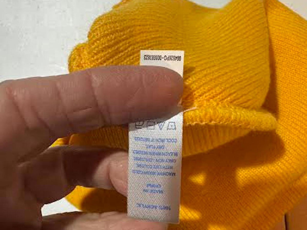 Yellow Beanie “Huge Fan of Space” Patch Hat