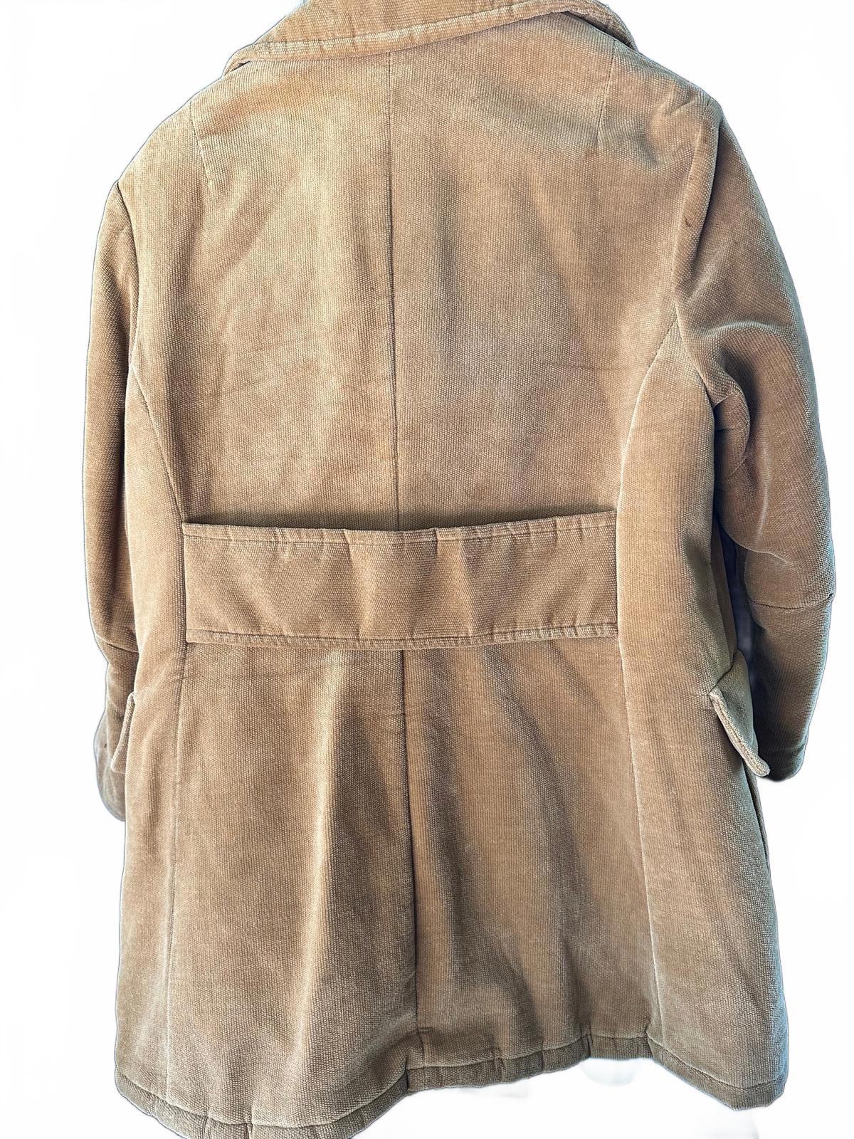 Vintage 1970s Miss Holly Corduroy Coat Made Japan Quilted Lined Double-Breasted