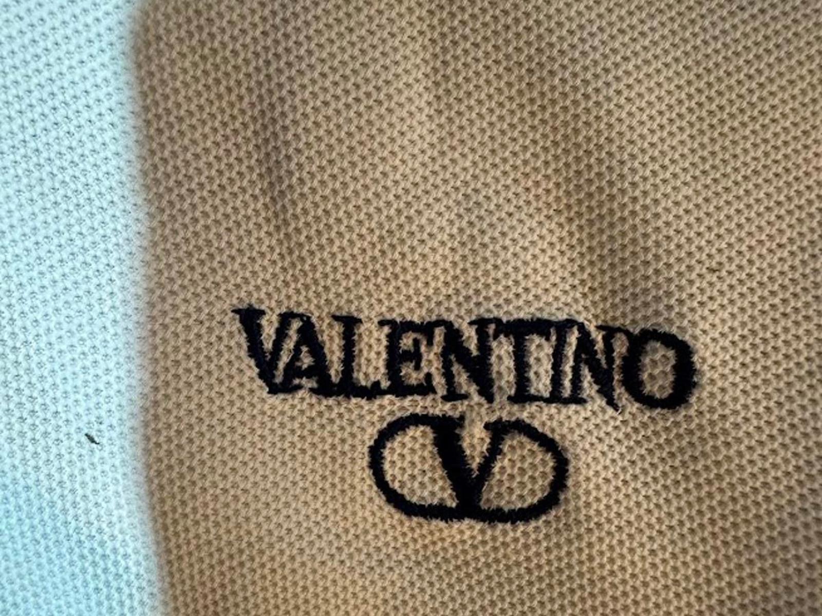 Valentino Plaid Collar Polo Shirt XL