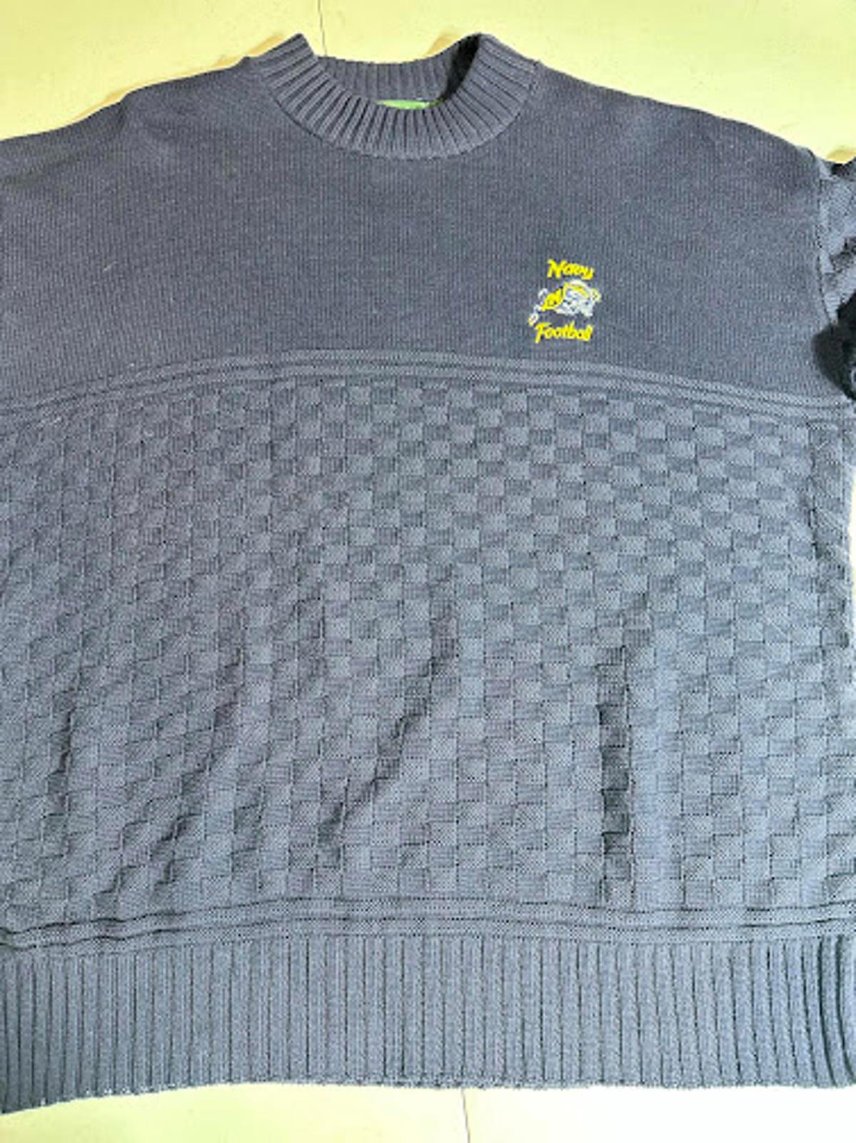 Vintage USA Navy Midshipmen Football Knit Sweater XXL