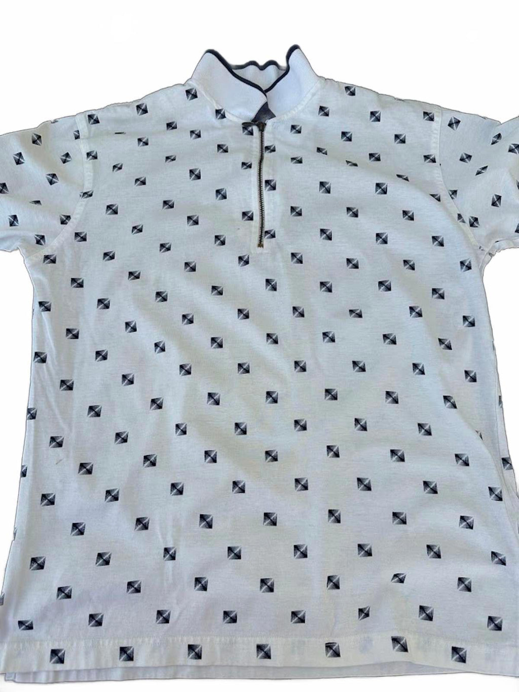 Vintage Reebok Golf Polo White Patterned S